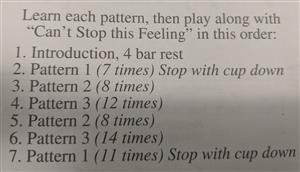 Cup Rhythm Form 